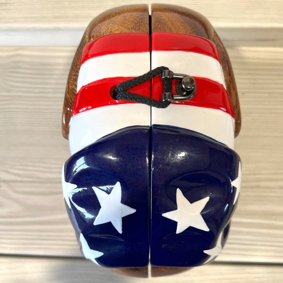 Timmy Woods Patriotic Elephant Carved Wood Crossbody - Picture 5 of 8